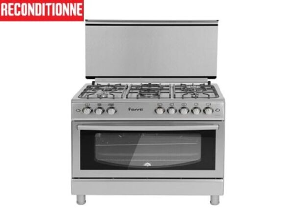 Cuisinière à Gaz Ferre F9P50G2-5 feux inox 90×60 (reconditionnée)