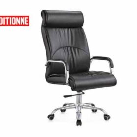 Fauteuil de bureau ergonomique 805A &ndash; PU noir (reconditionn&eacute;)