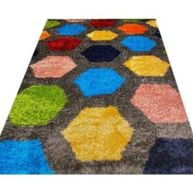 Moquette De Luxe-P565A Bleu Fonce / Jaune (Déstockage)