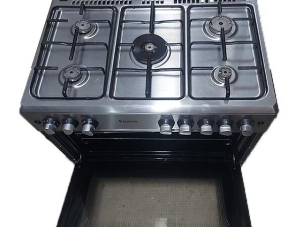 Cuisinière à Gaz Ferre F9P50G2-5 feux inox 90×60 (reconditionnée)