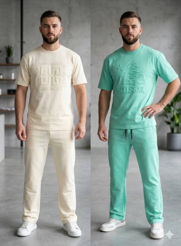 Ensemble homme — chemise + pantalon en gaze de coton gaufrée, léger et respirant (XL-XXL)