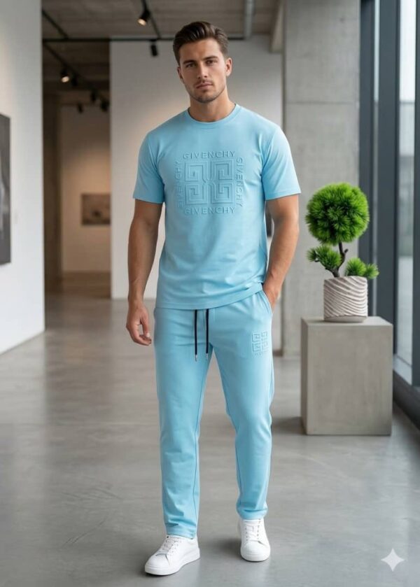 Ensemble homme — chemise + pantalon en gaze de coton gaufrée, léger et respirant (XL-XXL)