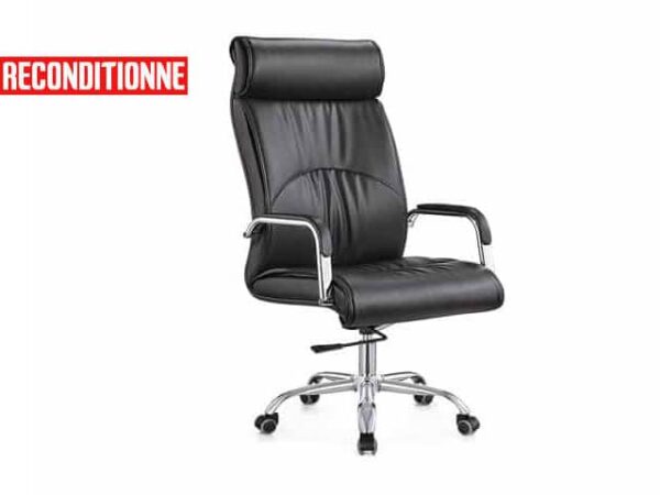 Fauteuil de bureau ergonomique 805A – PU noir (reconditionné)