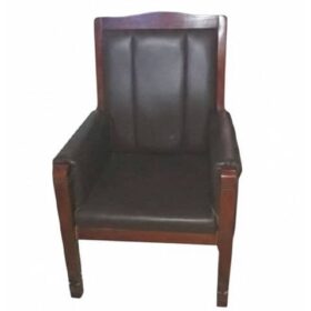 FAUTEUIL VISITEUR BJ-2640C MARRON ( A04 ) DESTOCKAGE