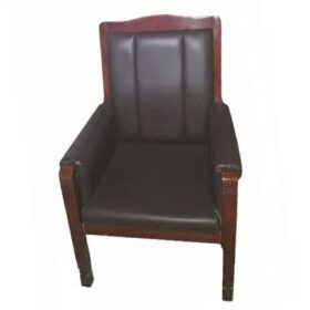 FAUTEUIL VISITEUR BJ-2640C MARRON ( A04 ) DESTOCKAGE