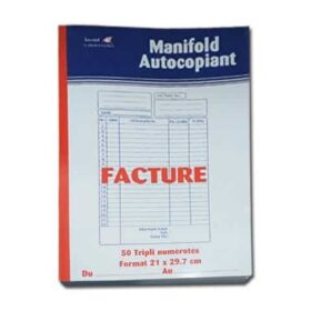 MANIFOLD FACTURE TRIPLI A4 210X297 LAUREAT AUTOCOPIANT DESTOCKAGE