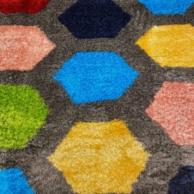 MOQUETTE MM DE LUXE 160X230 P565A BLEU FONCE / JAUNE DESTOCKAGE