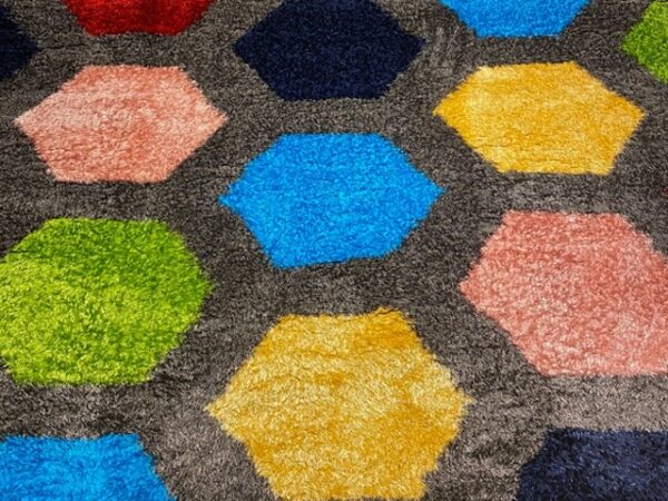 Moquette De Luxe-P565A Bleu Fonce / Jaune (Déstockage)