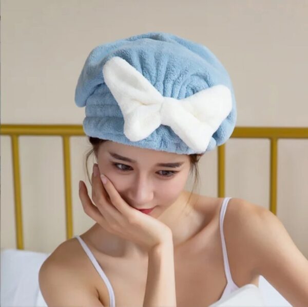 Bonnet de séchage pour cheveux en coton — 4 coloris