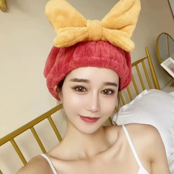 Bonnet de séchage pour cheveux en coton — 4 coloris
