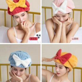 Bonnet de séchage pour cheveux en coton — 4 coloris – Image 3