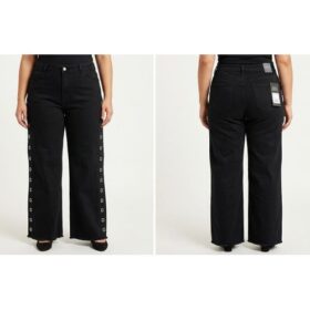 Pantalon wide leg noir à lacets métalliques — Fashion Nova (Taille 36 ) – Image 2