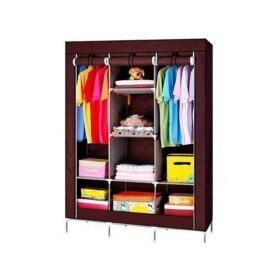 Armoire portable pour vêtements — Penderie en tissu 3 battants Armoire portable pour vêtements — Penderie en tissu 3 battants