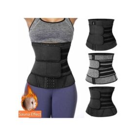 Gilet de sudation homme en néoprène – double ceinture réglable (Noir) Gilet de sudation homme en néoprène – double ceinture réglable (Noir)