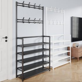Étagère à chaussures 5 niveaux (cadre acier) — 80 cm – Image 4