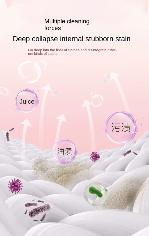 Capsules de lessive 7-en-1 — Boîte 50 unités, parfum fruité, concentration 8X