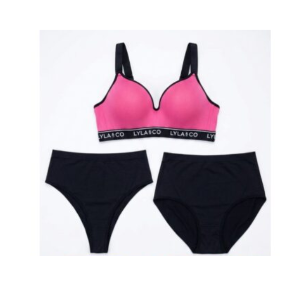 Ensemble Lingerie : Soutien-Gorge Rose taille 14B & Lot de 2 Culottes Taille UK 12/EUR 40 Ensemble Lingerie : Soutien-Gorge Rose taille 14B & Lot de 2 Culottes Taille UK 12/EUR 40