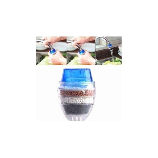 Mini purificateur d'eau pour robinet— 6 couches avec charbon actif Mini purificateur d'eau pour robinet— 6 couches avec charbon actif