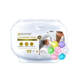 Capsules de lessive 7-en-1 — Boîte 50 unités, parfum fruité, concentration 8X Capsules de lessive 7-en-1 — Boîte 50 unités, parfum fruité, concentration 8X