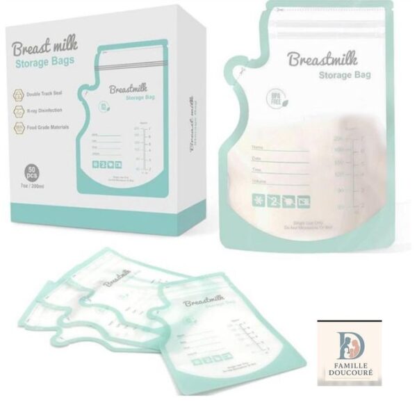 Sacs de conservation du lait maternel 200 ml Sacs de conservation du lait maternel 200 ml