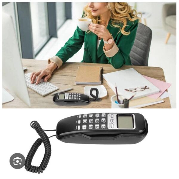 Téléphone filaire moderne – Noir