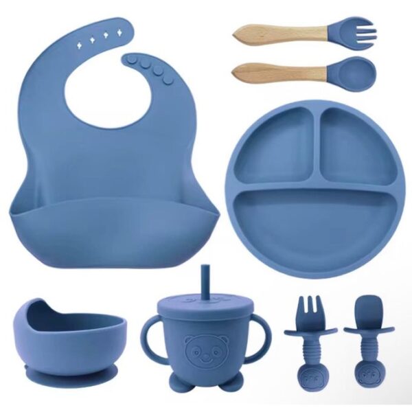 Set de repas bébé en silicone Set de repas bébé en silicone