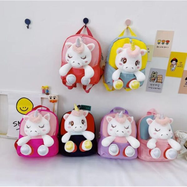 Sac à dos scolaire avec peluche amovible Sac à dos scolaire avec peluche amovible