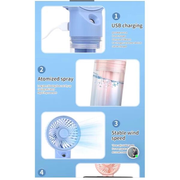 Mini ventilateur pulvérisateur portable