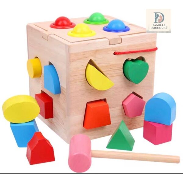 Jouet Montessori en bois formes et couleurs Jouet Montessori en bois formes et couleurs