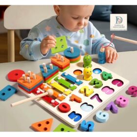 Jeu éducatif Montessori 4-en-1 en bois