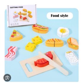Jouet de cuisine en bois à découper