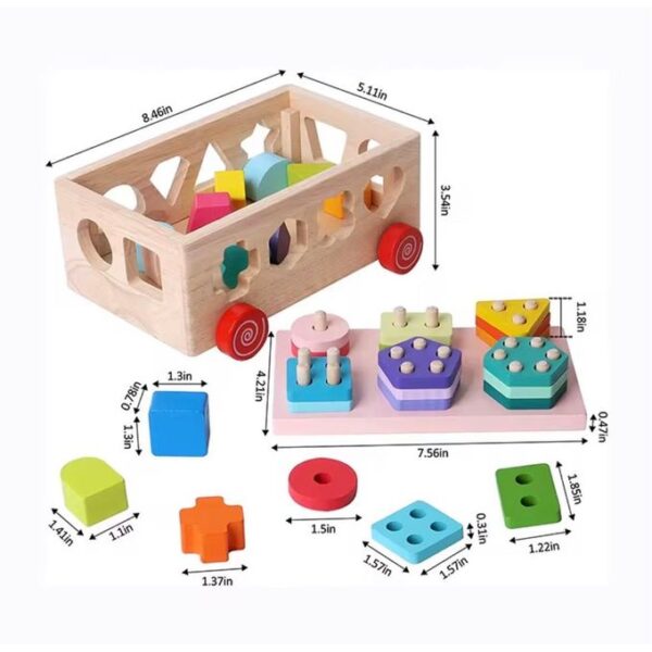 Jouet Montessori 3-en-1 en bois