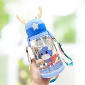 Gourde scolaire transparente 800 ml – Bleu