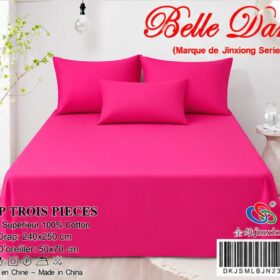 Ensemble Drap 3 Pièces(1 draps/2 taies d 'oreillers) 100% Coton – Qualité Supérieure – Image 7