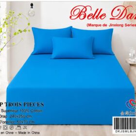 Ensemble Drap 3 Pièces(1 draps/2 taies d 'oreillers) 100% Coton – Qualité Supérieure – Image 9
