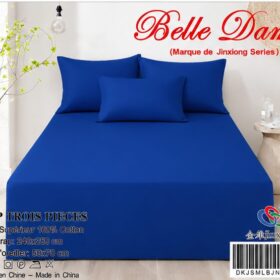 Ensemble Drap 3 Pièces(1 draps/2 taies d 'oreillers) 100% Coton – Qualité Supérieure – Image 10