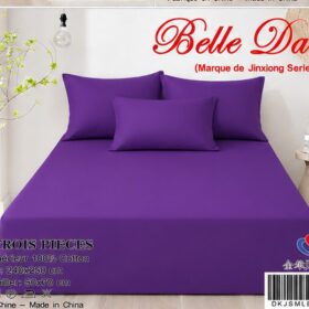 Ensemble Drap 3 Pièces(1 draps/2 taies d 'oreillers) 100% Coton – Qualité Supérieure – Image 11
