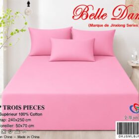 Ensemble Drap 3 Pièces(1 draps/2 taies d 'oreillers) 100% Coton – Qualité Supérieure – Image 12