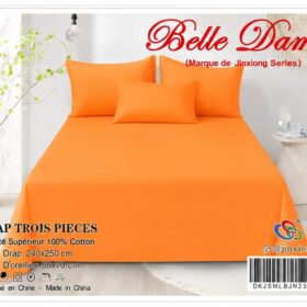 Ensemble Drap 3 Pièces(1 draps/2 taies d 'oreillers) 100% Coton – Qualité Supérieure – Image 3
