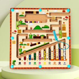 Jeu labyrinthe magnétique en bois – Image 2