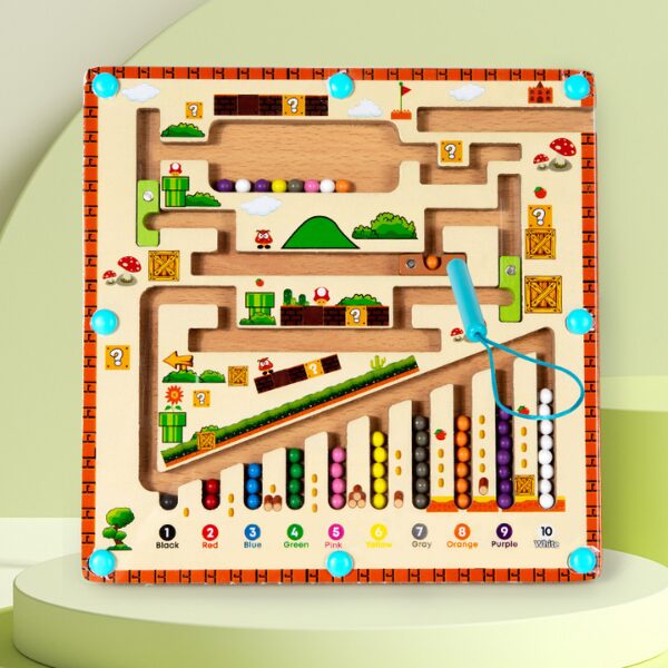 Jeu labyrinthe magnétique en bois