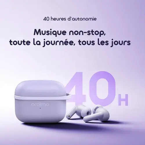 Oraimo SpaceBuds Lite — Écouteurs Bluetooth True Wireless (Noire)