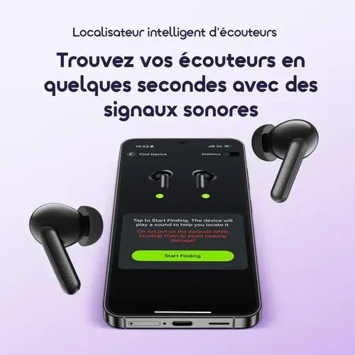 Oraimo SpaceBuds Lite — Écouteurs Bluetooth True Wireless (Noire)