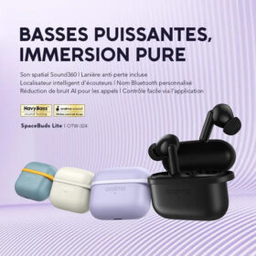 Oraimo SpaceBuds Lite — Écouteurs Bluetooth True Wireless (Noire) – Image 2