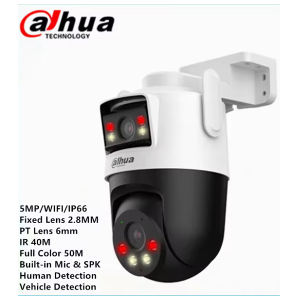 Caméra de surveillance Dahua Picoo DH‑P5D‑5F‑PV Wi‑Fi double‑lentille extérieure 5+5 MP Caméra de surveillance Dahua Picoo DH‑P5D‑5F‑PV Wi‑Fi double‑lentille extérieure 5+5 MP