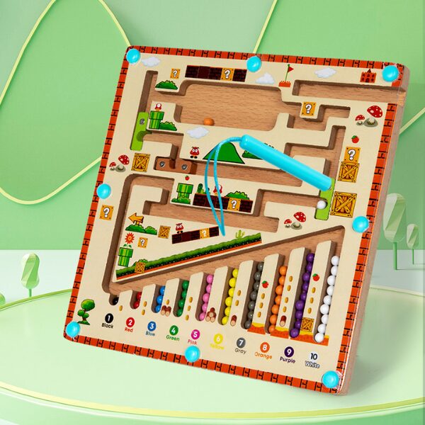 Jeu labyrinthe magnétique en bois
