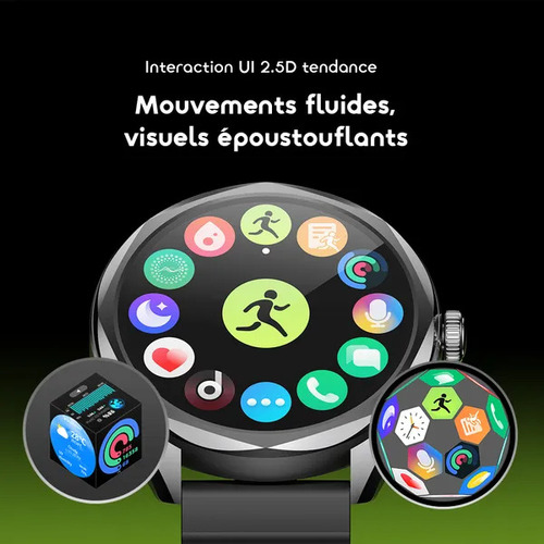 Oraimo Watch Nova 2R – Montre connectée AMOLED 1,43" • 300 mAh, 10j d'usage / 35j veille