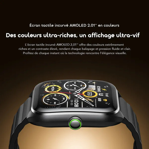 Oraimo Watch Nova 2 — Montre connectée AMOLED 2,01" • IP68 • 20 jours d'autonomie Oraimo Watch Nova 2 — Montre connectée AMOLED 2,01" • IP68 • 20 jours d'autonomie