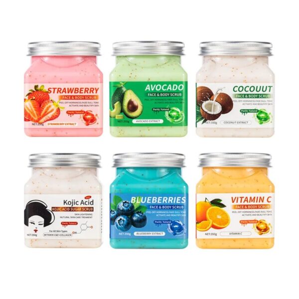 Lot de 3 gommages corporels fruités