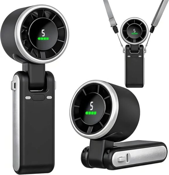 Mini ventilateur rechargeable Noir/ Vert/ Blanc